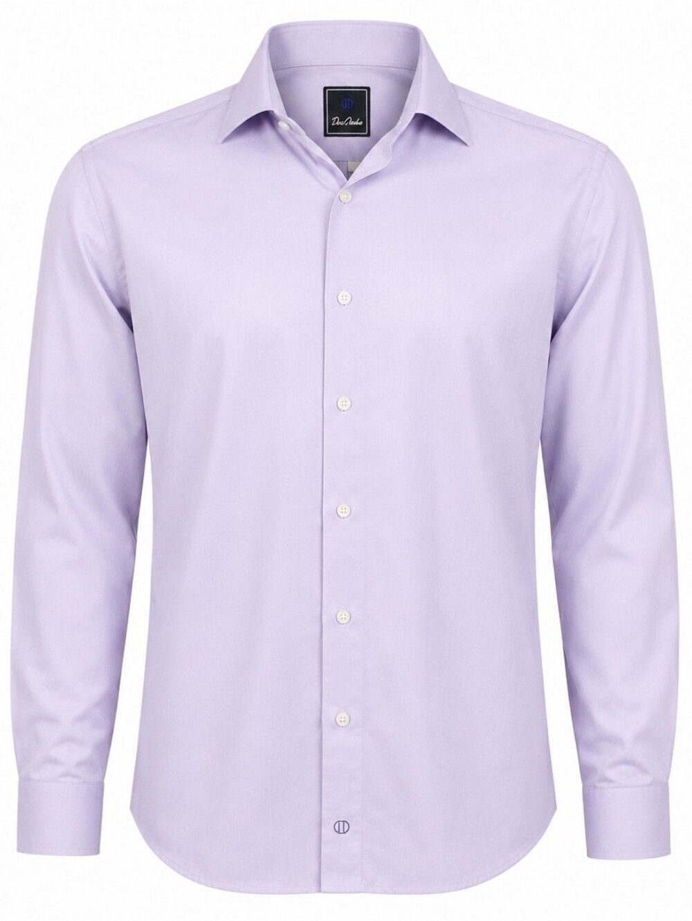 David Donahue Micro Print Royal 100% Cotton Twill Dress Shirt 34/35 15.5